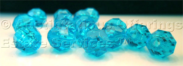 Teal 6mm Acrylic Crystal Beads for jewelry making and crafting